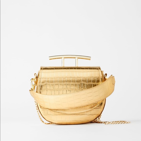 Zara metallic animal print oval crossbody bag - Picture 6 of 13